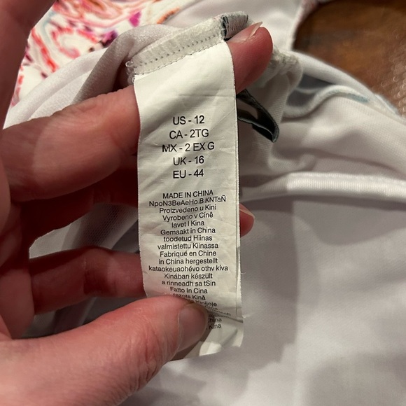 Lauren Ralph Lauren Paisley Underwire Tummy-Control One-Piece Swimsuit Size 12 - Picture 8 of 10